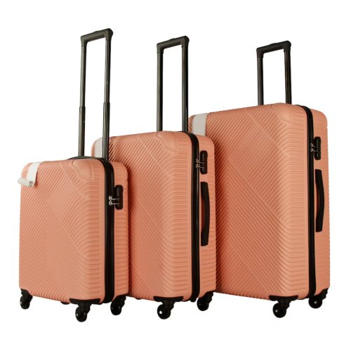 Rose 3 Piece Hard Shell Suitcase Set | Pink