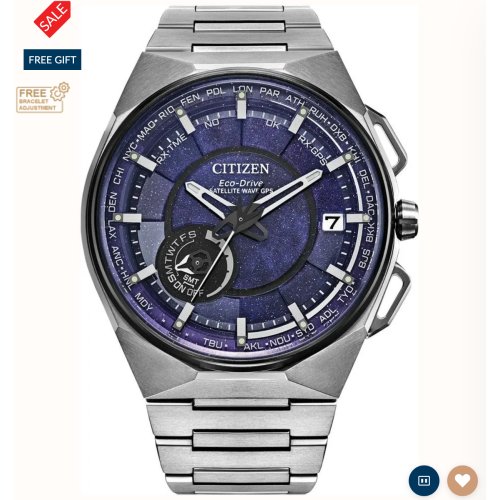 Citizen Eco-Drive Satellite Wave GPS Titanium (45mm) Blue Cosmos Dial / Titanium Bracelet