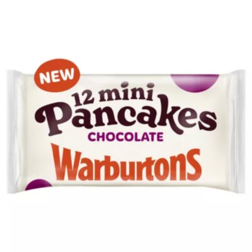 Warburtons 12 Mini Pancakes Chocolate 144g