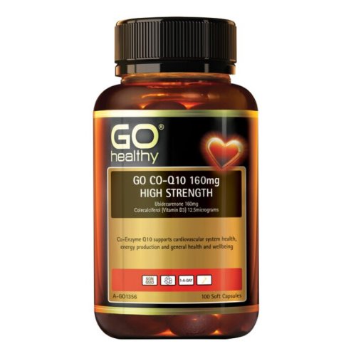 Go Healthy Co-Q10 160mg High Strength 100 Softgel Caps