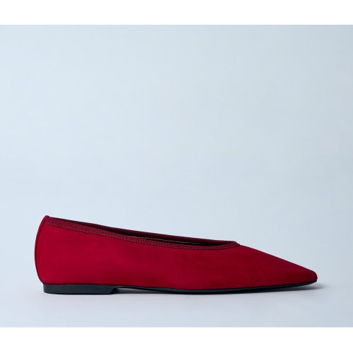 TOTEME Minimalist Suede Ballerina Flats