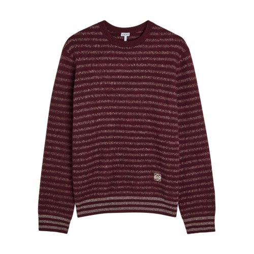  LOEWE Extra 15% Off Code: EXTRA15 Striped knit wool-blend jumper 
