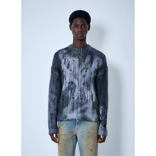 Acne Studios Printed Zip-Up Sweater
