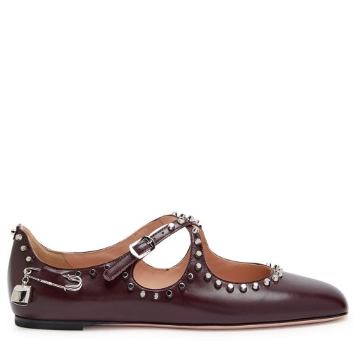  BALLY Beliska studded leather ballet flats 