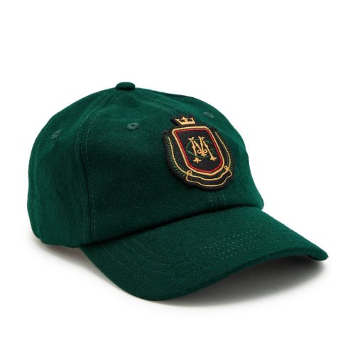  MALBON  Crest Dad wool-blend cap 