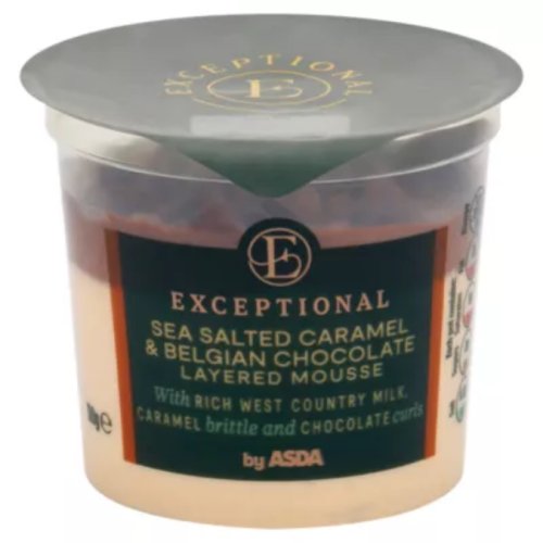 Exceptional by ASDA Sea Salted Caramel & Belgian Chocolate Layered Mousse 110g