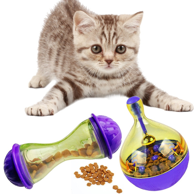 Pet Dog Fun Bowl Feeder Cat Feeding Toys Pets Tumbler Leakage Food Ball Pet Training Exercise Fun Bowl Gamelle Comedero Gato