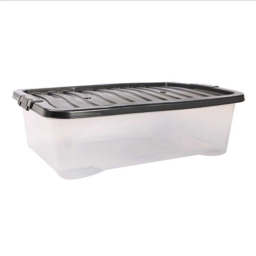  Plastic Under Bed Storage Box With Lid 32 Litres