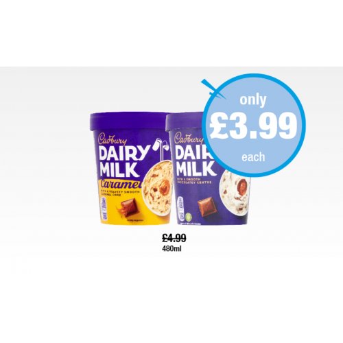 Cadbury Ice Cream Dairy Milk, Caramel