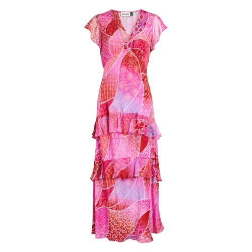  RIXO Meena patterned silk-chiffon midi dress 