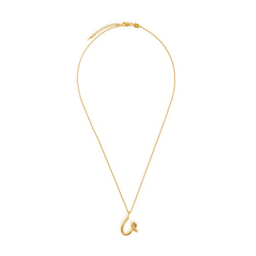  MISSOMA U initial 18kt gold-plated necklace 