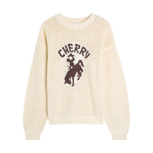  CHERRY LOS ANGELES Western open-knit cotton jumper 