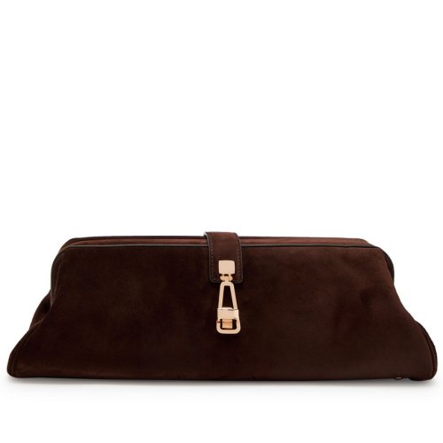  GABRIELA HEARST Baguette suede clutch bag 