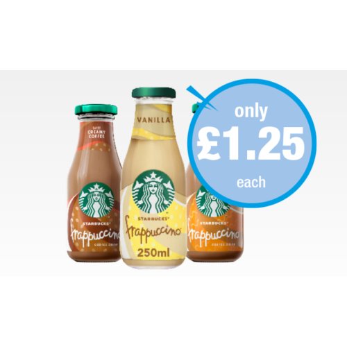 Starbucks Creamy Coffee, Vanilla, Caramel  250ml