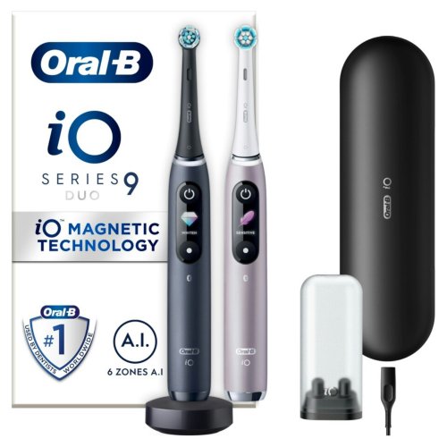 Oral-B iO 9 Black & Rose Electric Toothbrush Designed By Braun