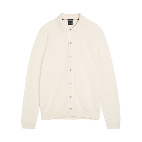  BOSS Helbert fine-knit wool shirt 