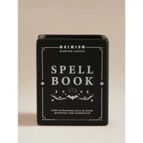 George Home Black Spell Book Amethyst Magic Candle