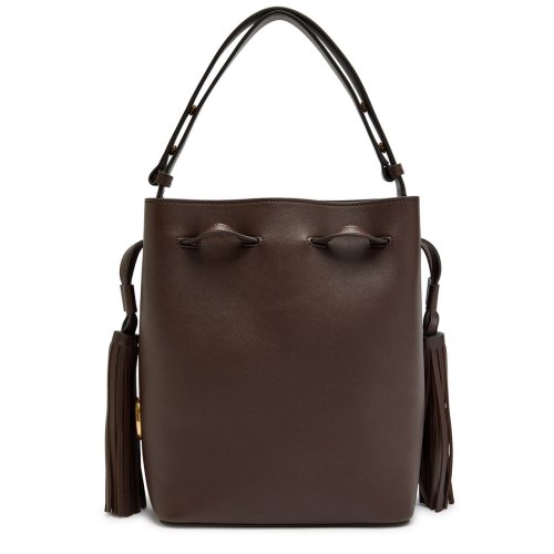  VALENTINO GARAVANI Drawstring tassel-embellished leather shoulder bag 